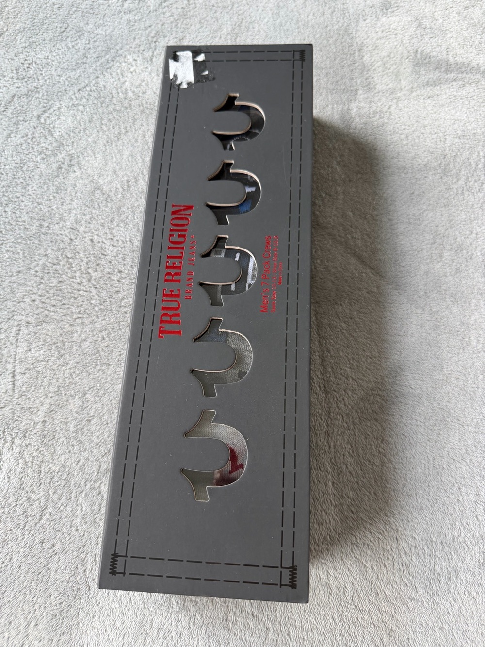 True Religion Black and Red Logo Men's Belt Gift Set